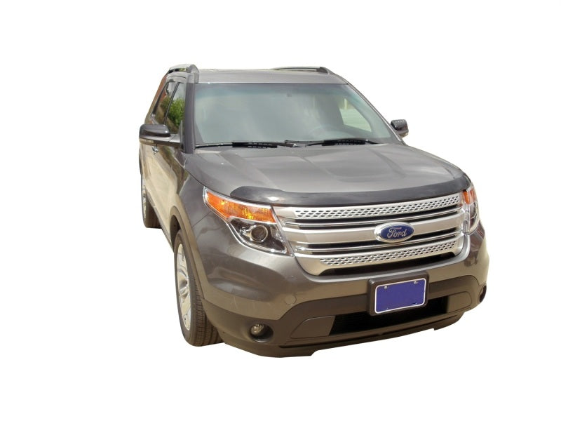 AVS 11-15 Ford Explorer (Excl. Sport Model) Aeroskin Low Profile Acrylic Hood Shield - Smoke