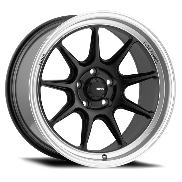 Konig Countergram 18x9.5A 5x114.3 ET25 Matte Black / Matte Machined Lip