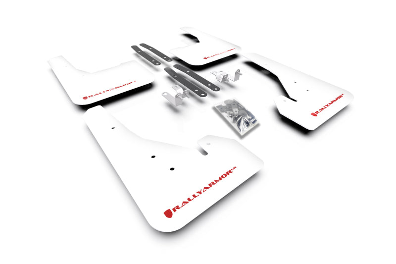 Rally Armor 18-26 Toyota Corolla Hatchback White UR Mud Flap Red Logo