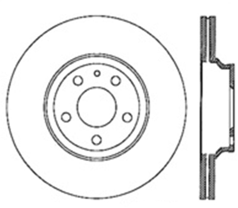 StopTech 07-10 Audi S6 Drilled Right Rear CRYO Rotor