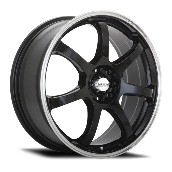 Maxxim Knight 17x7 10x100/114.3 ET40 Gloss Black Lip Polish