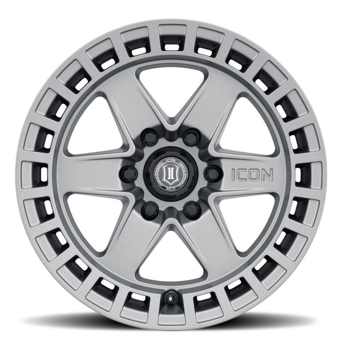 ICON Raider 17x8.5 6x135 6mm Offset 5in BS Titanium Wheel