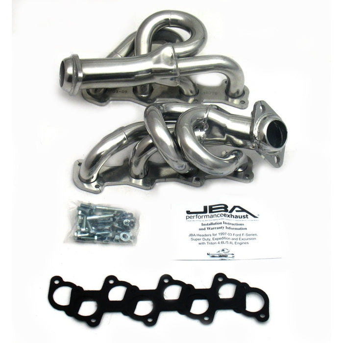 JBA 97-03 Ford F-150 4.6L 2V 1-1/2in Primary Silver Ctd Cat4Ward Header