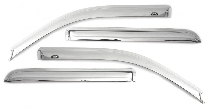 AVS 13-18 Ford Fusion Ventvisor Outside Mount Front & Rear Window Deflectors 4pc - Chrome