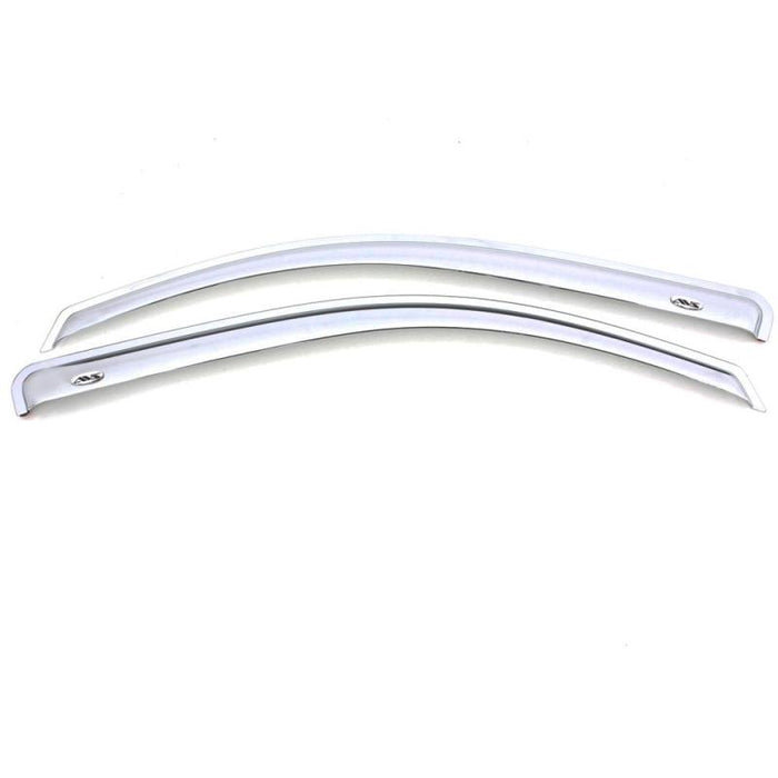 AVS 07-13 Chevy Silverado 1500 Standard Cab Outside Mount Front Window Ventvisor 2pc - Chrome