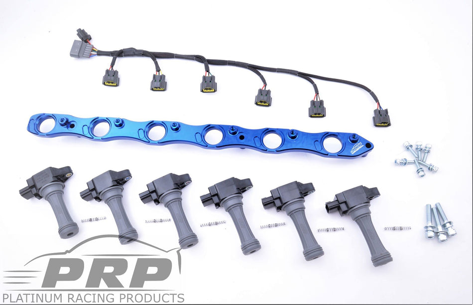 PRP R32 GTR RB26 R35 Complete Coil Bracket Kit With Loom