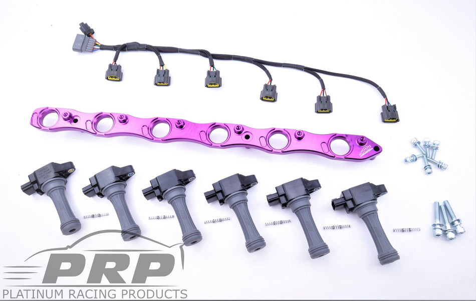 PRP R32 GTR RB26 R35 Complete Coil Bracket Kit With Loom