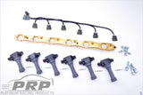PRP RB25 R35 Complete Coil Bracket Kit With Loom