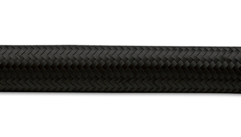 Vibrant -6 AN Black Nylon Braided Flex Hose (5 foot roll)