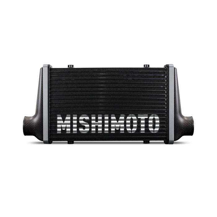 Mishimoto Universal Carbon Fiber Intercooler - Gloss Tanks - 525mm Gold Core - C-Flow - BK V-Band