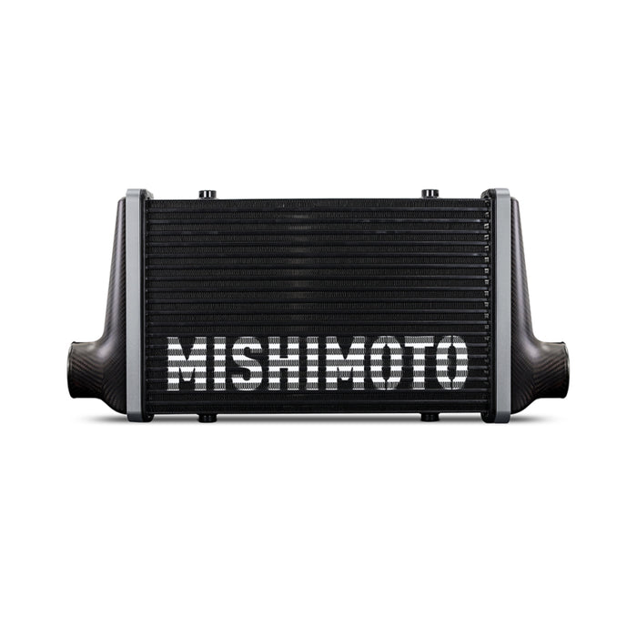 Mishimoto Universal Carbon Fiber Intercooler - Gloss Tanks - 450mm Black Core - S-Flow - DG V-Band