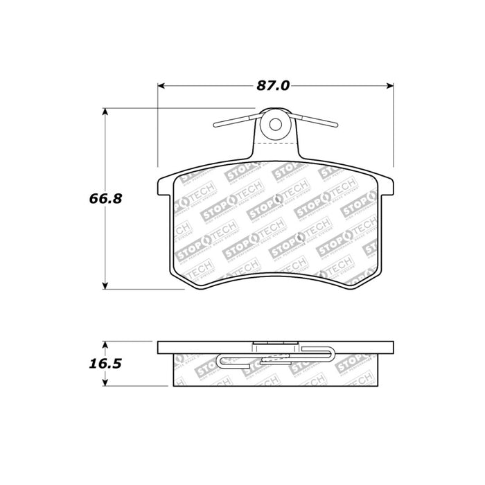 StopTech Street Touring 96-2/97 Audi A4 / 96-01 A4 Quattro / 95-98 A6 Rear Brake Pads