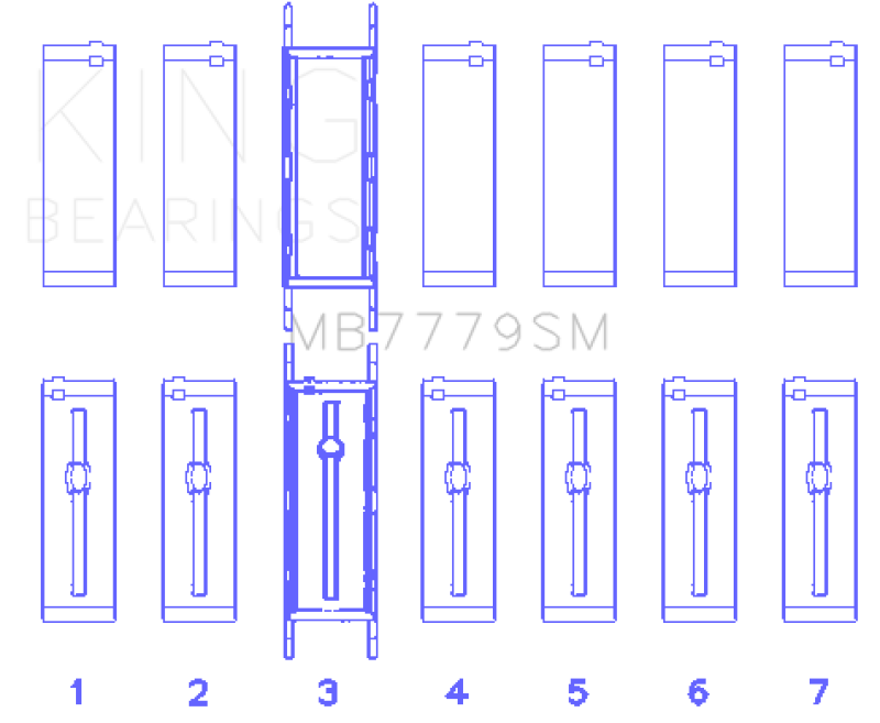 King Engine Bearings BMW B58B30A (Size 0.25 Oversized) Main Bearing Set
