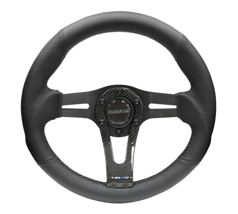 NRG Reinforced Steering Wheel (320mm) w/Carbon Center Spoke