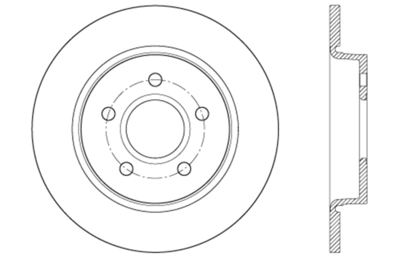 StopTech 13 Ford Focus ST Drilled Left Rear Rotor