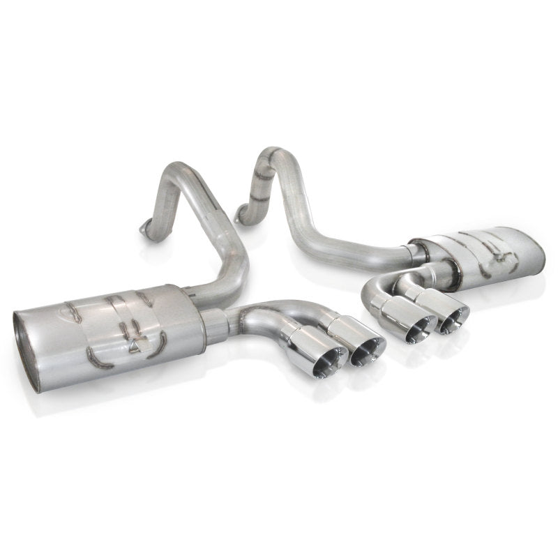 Stainless Works 1997-04 Corvette C5 3in Axle Back Quad 3-1/2in Slash-Cut Tips