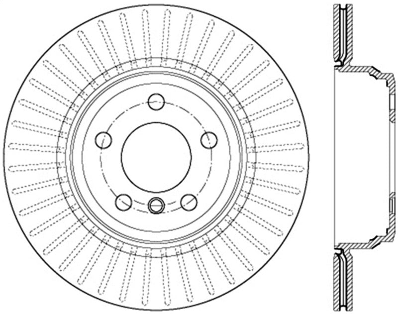 StopTech 12-16 BMW 335i Slotted & Drilled Rear Left Rotor