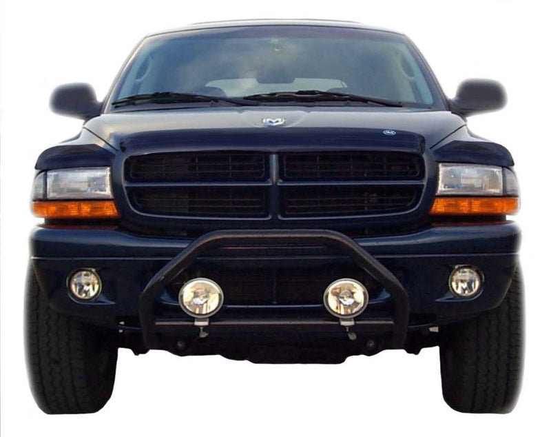 AVS 97-04 Dodge Dakota Bugflector Deluxe 3pc Medium Profile Hood Shield - Smoke