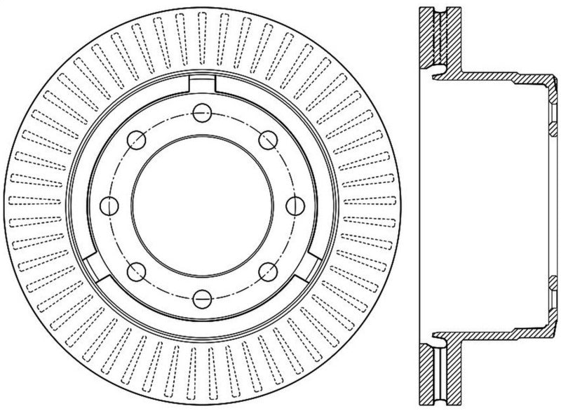 StopTech Power Slot 12-13 Ford F-250/F-350 Rear Right Slotted Rotor