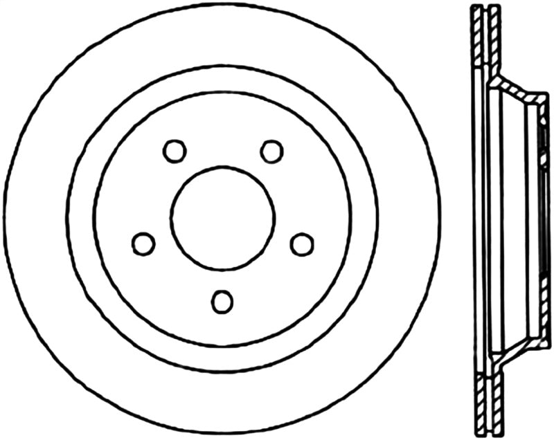 StopTech Power Slot 94-04 Ford Mustang Rear Right Slotted CRYO Rotor