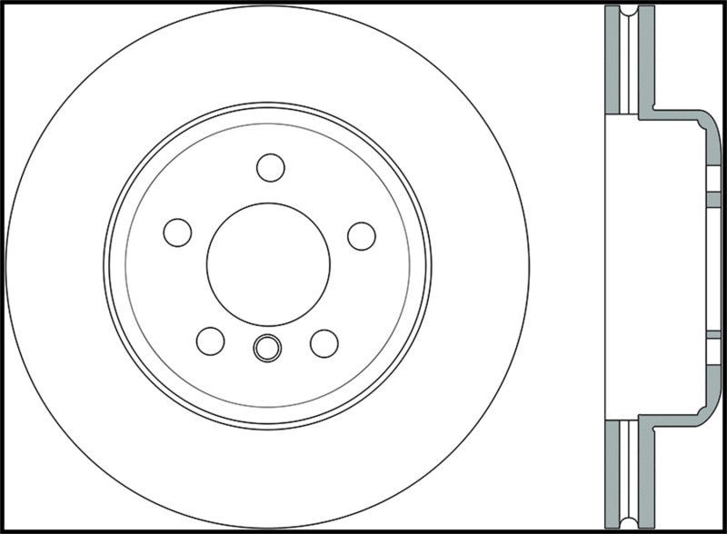 StopTech 11-15 BMW 535i/535xi/ 12-15 640i Front Right Drilled Sport Brake Rotor