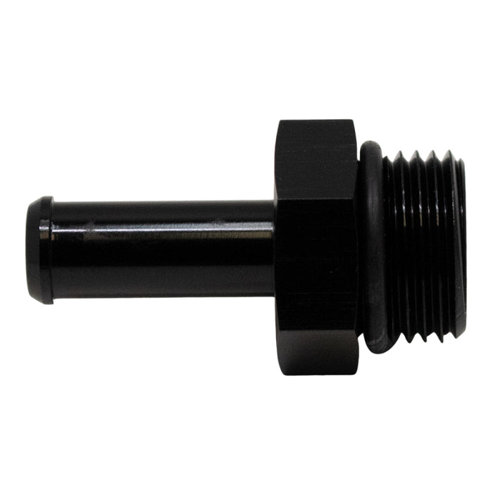 DeatschWerks 8AN ORB Male to 3/8in Male Barb Fitting (Incl O-Ring) - Anodized Matte Black
