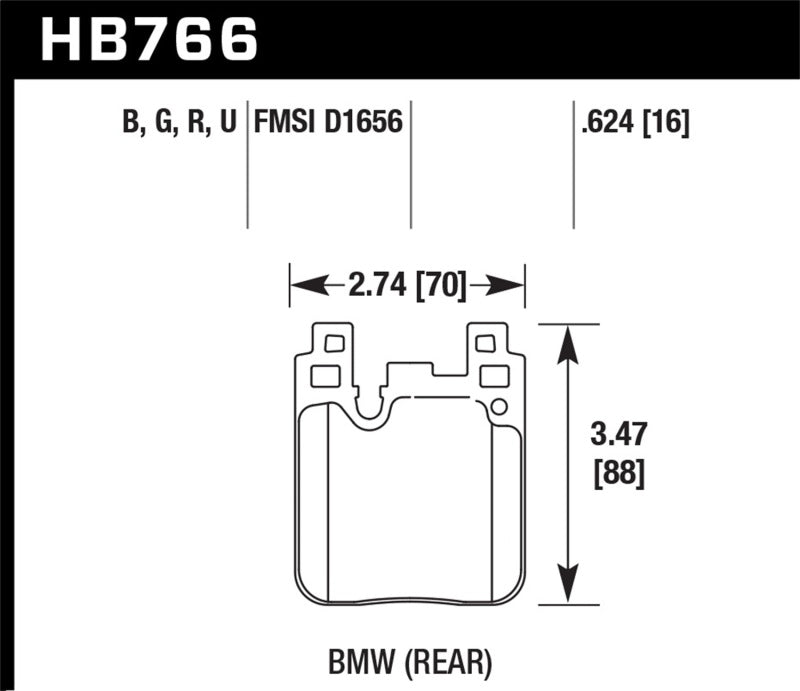 Hawk BMW DTC-60 Race Rear Brake Pads