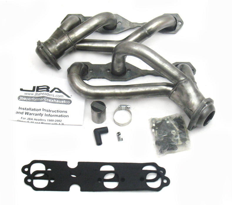 JBA 88-95& 02-03 GM S-Truck 4.3L V6 2WD 1-1/2in Primary Raw 409SS Cat4Ward Header