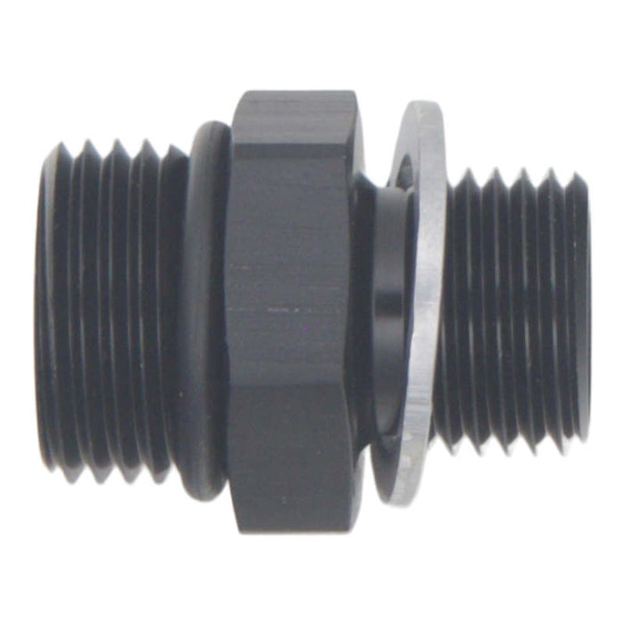 DeatschWerks 8AN ORB Male to M16 X 1.5 Metric Male (Incl O-Ring and Washer) - Anodized Matte Black