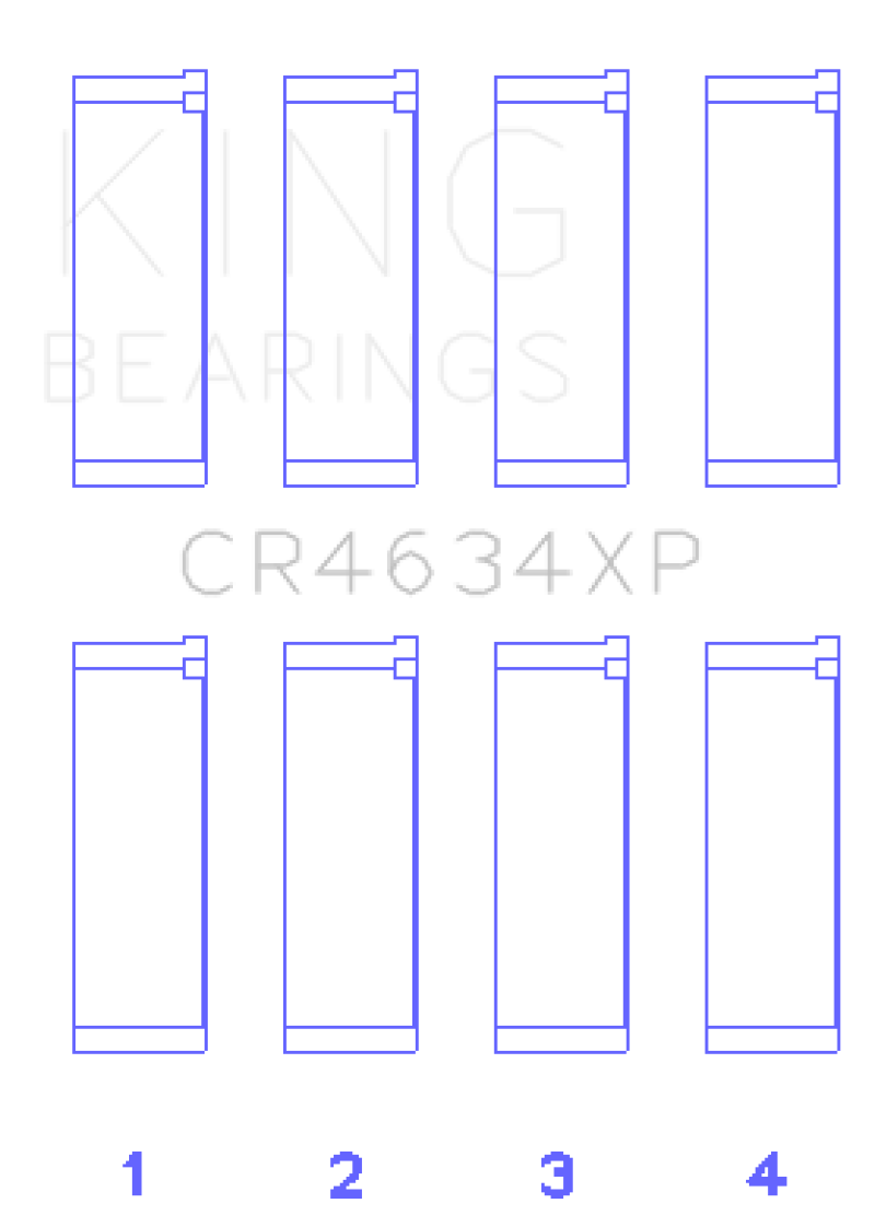King Engine Bearings Hyundai G4KF Connecting Rod Bearing Set (Set of 4) - Size STD